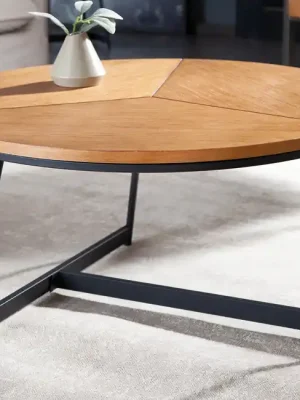 Luxusní konferenční stolek Elegance dubová dýha 80cm Vrácení Zdarma