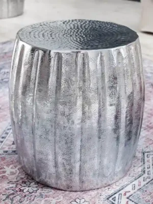 Ověřený Luxusní odkládací stolek Marrakesch stříbrný 42cm