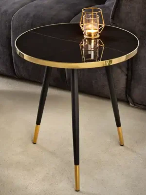 Retro odkládací stolek Paris antracitový 45cm Nová Kolekce