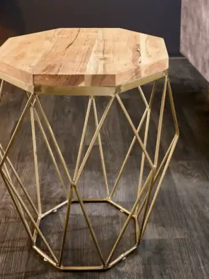 Ověřený Designový příruční stolek z masivu Diamond Akácie 50cm