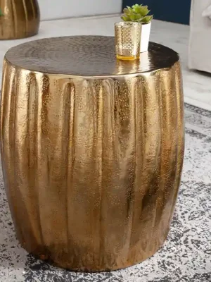 Luxusní odkládací stolek Marrakesch zlatý 42cm Speciální Cena