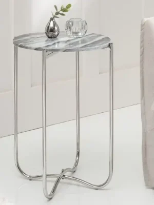 Cenový Hit Moderní odkládací stolek z mramoru Noble II šedý 38cm