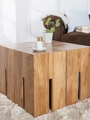 Designový příruční stolek z masivu Tampico Dub 28cm Aktuální