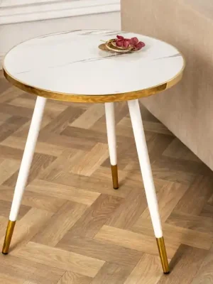 Retro odkládací stolek Paris bílý 45cm Výhodná Nabídka