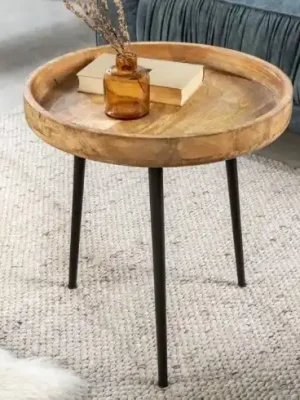 Časově Omezené Moderní odkládací stolek z masivu Pure Nature Mango 48cm