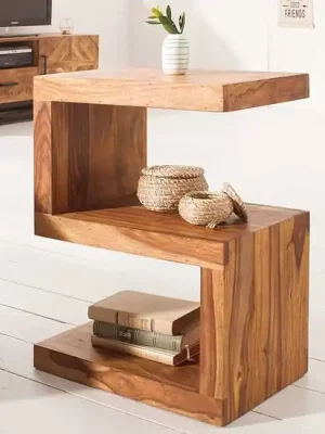 Designový odkládací stolek z masivu S Sheesham 45cm Výhodná Nabídka