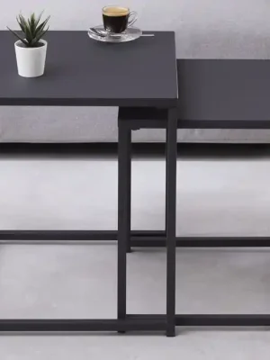 Cenově Výhodný Sada 2 odkládacích kovových stolků Dura Steel 40cm