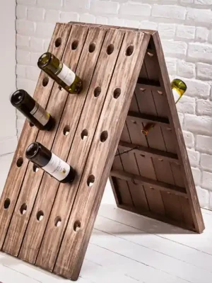 Nejlepší Cena Masivní stojan na 50 lahví vína Bodega jedle 50cm
