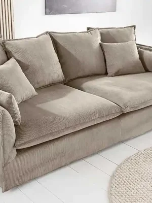 Moderní pohovka Heaven greige manšestr 202cm Tovární Cena