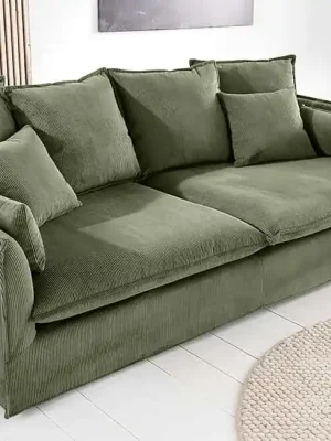Moderní pohovka Heaven zelená manšestr 202cm Přímo Od Výrobce
