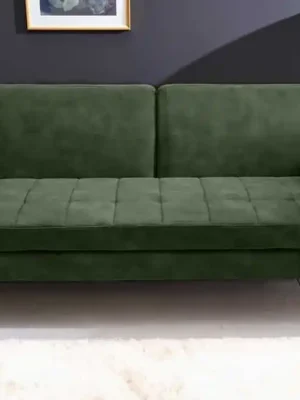 Dokud Zásoby Vydrží Rozkládací pohovka Couture zelená mikrovelur 200cm
