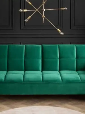 Must-Have Retro rozkládací pohovka Harlow zelená samet 215cm