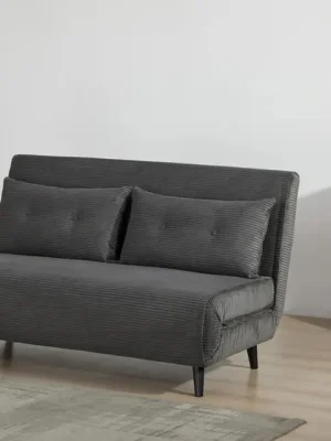 Multifunkční rozkládací křeslo Mora manšestr šedá 140cm Novinka