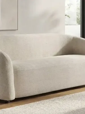 Světlá 3místná pohovka Milo 198 cm v luxusním béžovém odstínu Autentický
