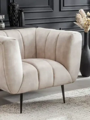 Designové křeslo Manaris šampaňská samet 105cm Tovární Cena