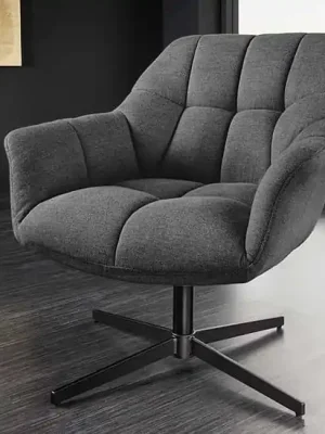 Novinka Designové křeslo do obýváku Papillon antracit plochá tkanina