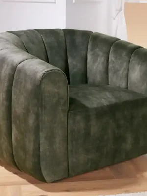 Oblíbený Designové otáčivé křeslo Babylon zelená samet