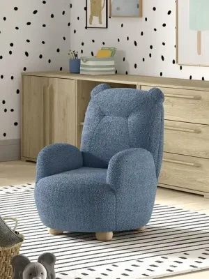 Dětské křeslo Bear Mini s medvědími oušky modrá buklé Akční Cena