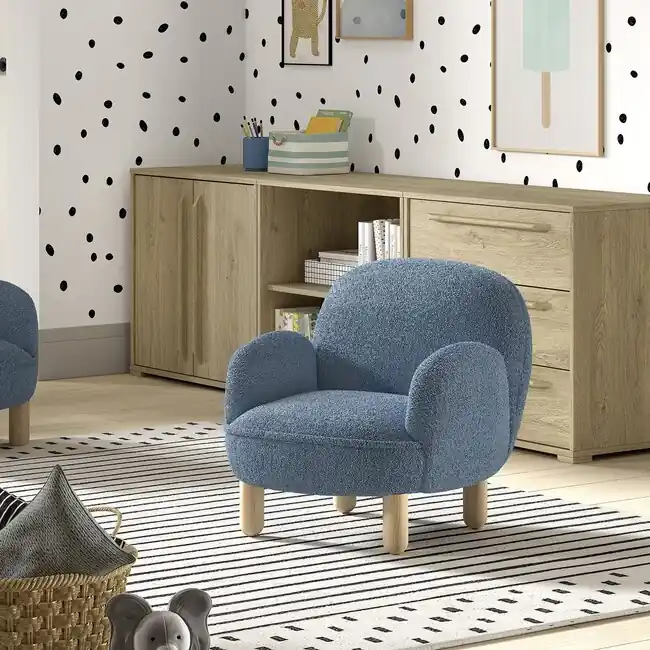 Dětské křesílko Bear Mini modrá buklé Nejprodávanější