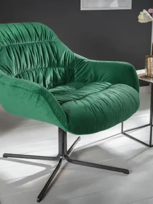 Hit Sezóny Designové otočné křeslo Big Dutch zelená samet