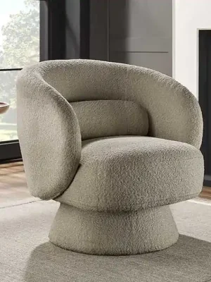 Expresní Doručení Designové otočné křeslo Herning taupe bouclé