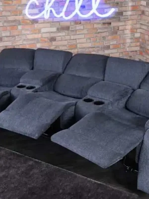 Exkluzivní polohovatelné 3-místné Kino křeslo Hollywood strukturovaná látka Akční Cena