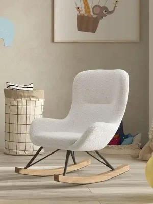 Dětské houpací křeslo Rocky Mini bouclé bílé Originální