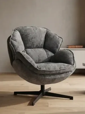 Otočné relaxační křeslo Nuvola v nadčasové šedé barvě Super Cena