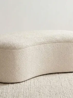 Koupit Online Taburet s úložným prostorem Duna béžové bouclé 120 cm