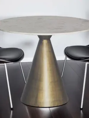 Kulatý jídelní mramorový stůl Cone 100cm Akční Nabídka