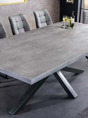 Odeslání Ihned Designový jídelní stůl z masivu Galaxie Mango šedý 200cm