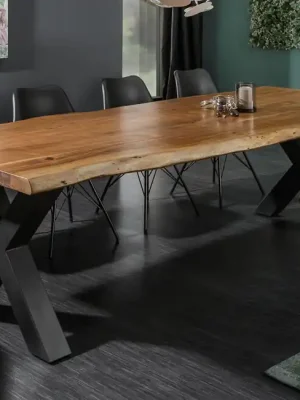 Luxusní jídelní stůl z masivu Mammut X Akácie honey 240cm 60mm Sezónní Sleva