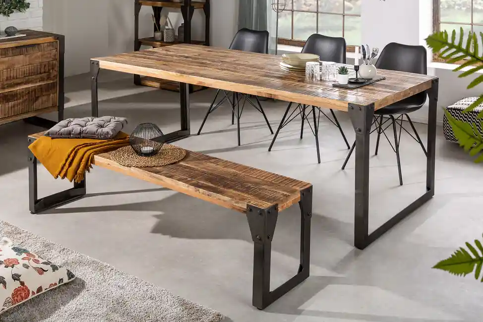 Moderní jídelní stůl z masivu Factory Mango 200cm Odeslání Ihned