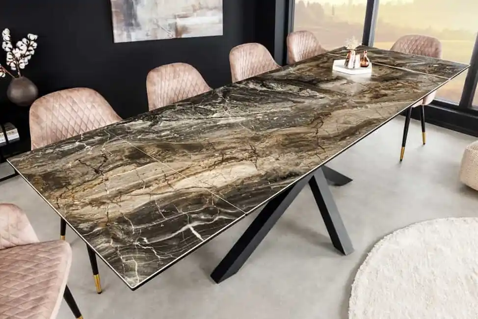 Poslední Šance Luxusní rozkládací keramický jídelní stůl Marvelous taupe 180-220-260cm