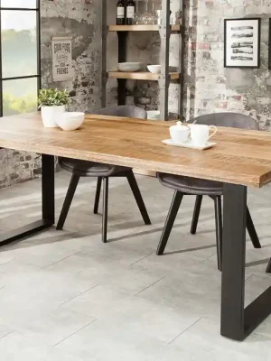 Designový jídelní stůl z masivu Iron Craft Mango 160cm 45mm Akce