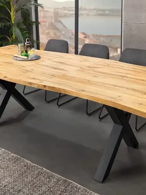 Vysoce Kvalitní Rozkládací jídelní stůl Aspen z MDF dubový vzhled 160-200cm