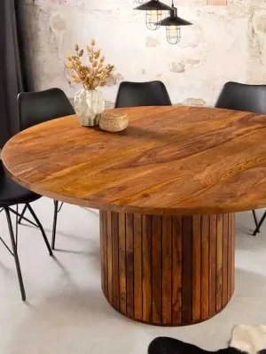 Koupit Online Kulatý jídelní stůl z masivu Sheesham Jaipur, 120 cm
