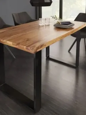 Dokud Zásoby Vydrží Designový jídelní stůl z masivu Iron Craft Sheesham 140cm 45mm