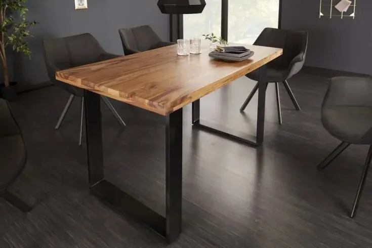 Dokud Zásoby Vydrží Designový jídelní stůl z masivu Iron Craft Sheesham 140cm 45mm