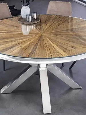 Nová Kolekce Luxusní jídelní stůl z masivu Barracuda Teak 120cm