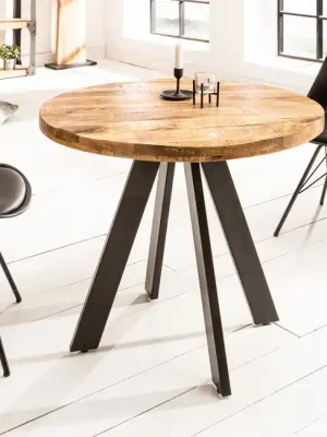 Kulatý jídelní stůl z masivu Iron Craft Mango 80cm Vysoce Kvalitní