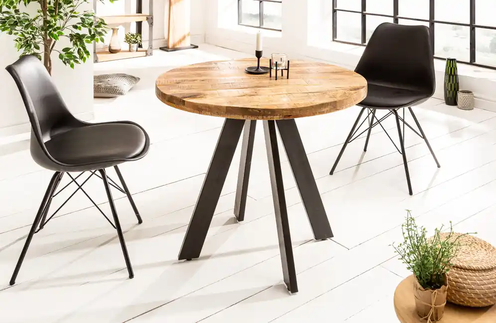 Kulatý jídelní stůl z masivu Iron Craft Mango 80cm Vysoce Kvalitní