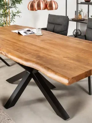 Levný Luxusní jídelní stůl z masivu Mammut Akácie 220cm 60mm