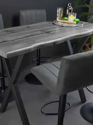 Koupit Online Designový barový stůl Aspen šedý dub 120cm