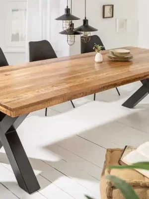 Luxusní jídelní stůl z masivu Iron Craft Mango 240cm 70mm Vrácení Zdarma