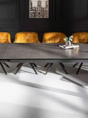 Tovární Cena Rozkládací keramický jídelní stůl Atlanta antracit 180-240cm