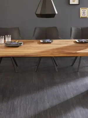 Designový jídelní stůl z masivu Iron Craft Sheesham 200cm 45mm Aktuální
