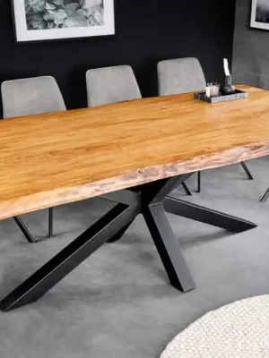 Luxusní jídelní stůl z masivu Mammut akácie 200cm 50mm Levný