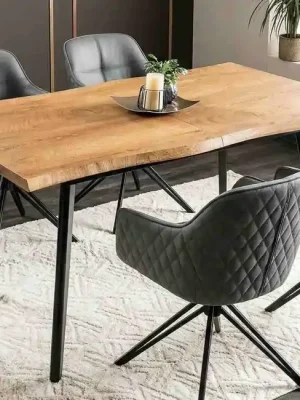 Odeslání Ihned Jídelní stůl rozkládací Loft 160-200 cm s vlnitou hranou dub artisan