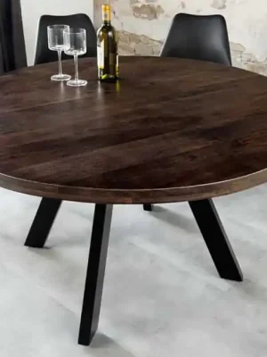 Časově Omezené Kulatý jídelní stůl Brooklyn 120 cm masivní mango